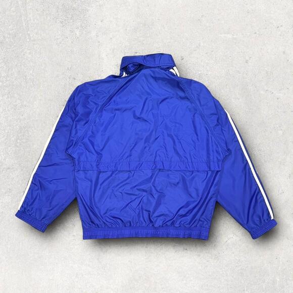 ★ Adidas Vintage Blue Track Jacket w/ White Stripes ★ - Picture 4 of 7